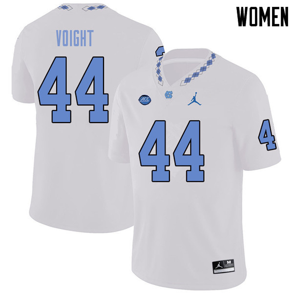 Jordan Brand Women #44 Mike Voight North Carolina Tar Heels College Football Jerseys Sale-White